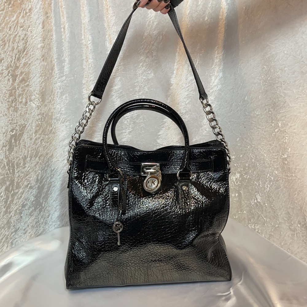 Michael Kors Black Pebbled Leather Tote